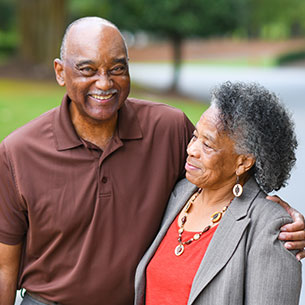 A smiling couple. Link to Gifts of Cash, Checks, and Credit Cards